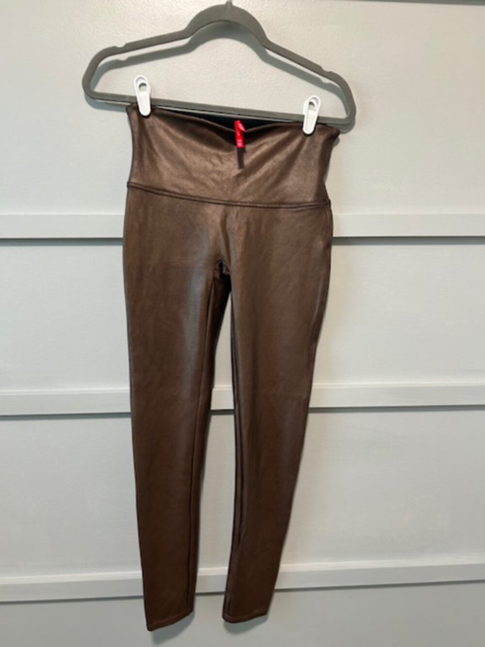 Like New Brown Spanx Faux Leather Leggings
